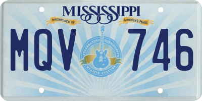 MS license plate MQV746