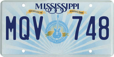 MS license plate MQV748