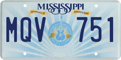 MS license plate MQV751