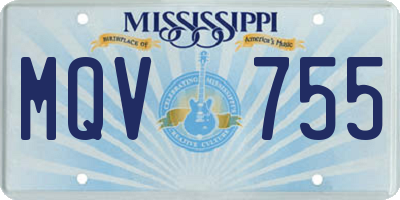 MS license plate MQV755