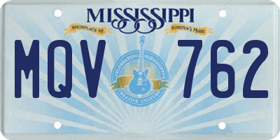 MS license plate MQV762