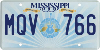 MS license plate MQV766
