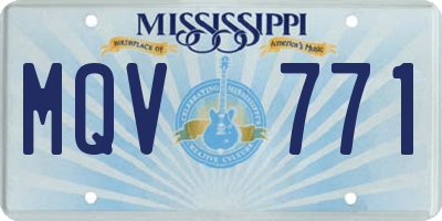 MS license plate MQV771