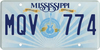 MS license plate MQV774