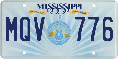 MS license plate MQV776