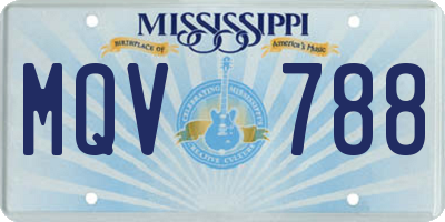 MS license plate MQV788
