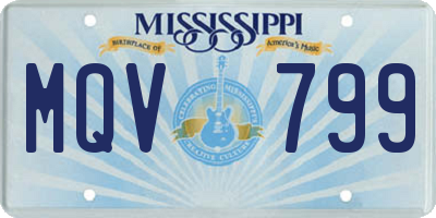 MS license plate MQV799