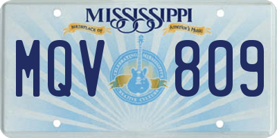 MS license plate MQV809