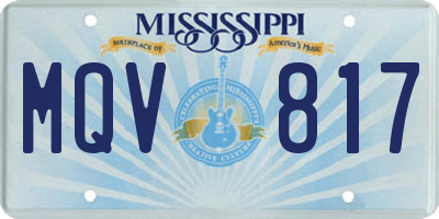 MS license plate MQV817