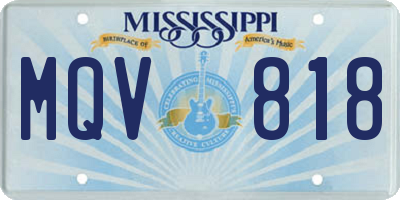 MS license plate MQV818