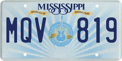 MS license plate MQV819