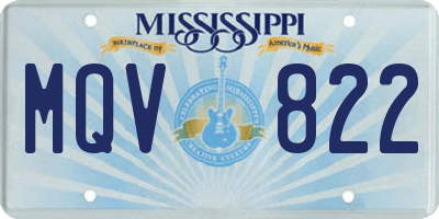 MS license plate MQV822
