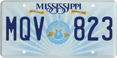 MS license plate MQV823