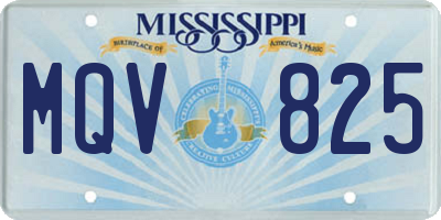 MS license plate MQV825