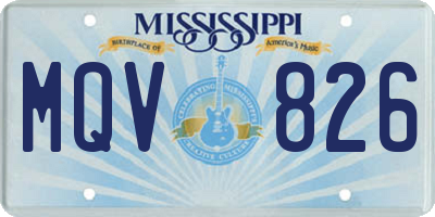 MS license plate MQV826