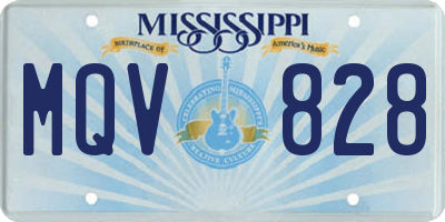 MS license plate MQV828