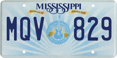 MS license plate MQV829