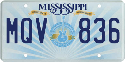 MS license plate MQV836