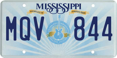 MS license plate MQV844