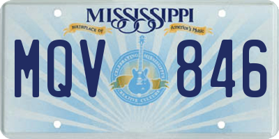 MS license plate MQV846