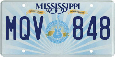 MS license plate MQV848
