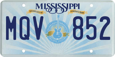 MS license plate MQV852