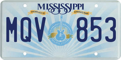 MS license plate MQV853