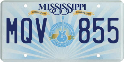 MS license plate MQV855