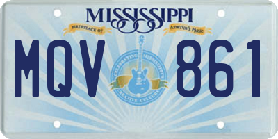 MS license plate MQV861