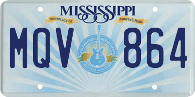 MS license plate MQV864