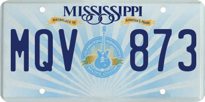 MS license plate MQV873