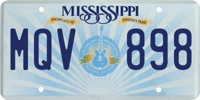 MS license plate MQV898