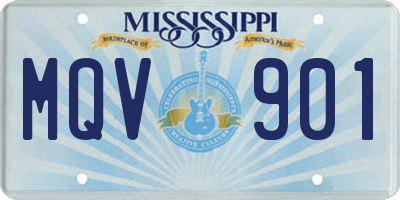 MS license plate MQV901