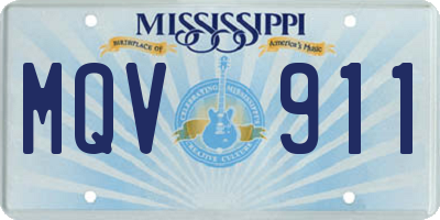 MS license plate MQV911