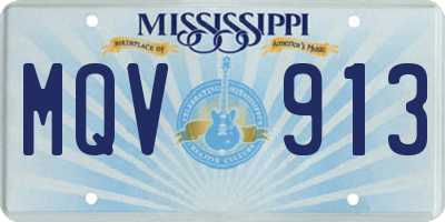 MS license plate MQV913