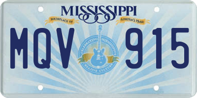 MS license plate MQV915