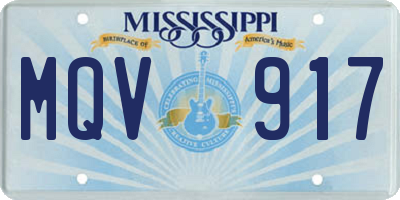 MS license plate MQV917