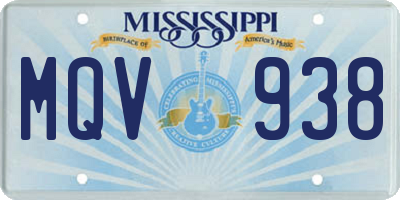 MS license plate MQV938