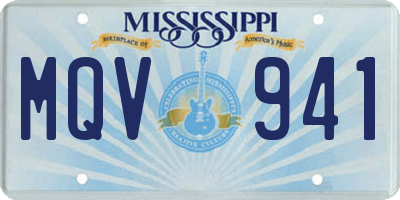 MS license plate MQV941