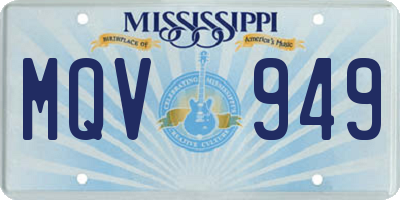 MS license plate MQV949