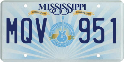 MS license plate MQV951