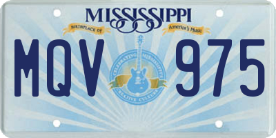 MS license plate MQV975