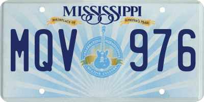 MS license plate MQV976