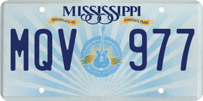 MS license plate MQV977