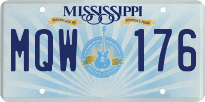 MS license plate MQW176