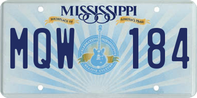 MS license plate MQW184