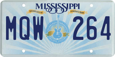 MS license plate MQW264