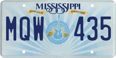 MS license plate MQW435