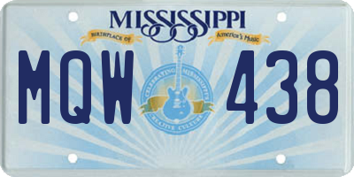 MS license plate MQW438