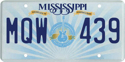 MS license plate MQW439